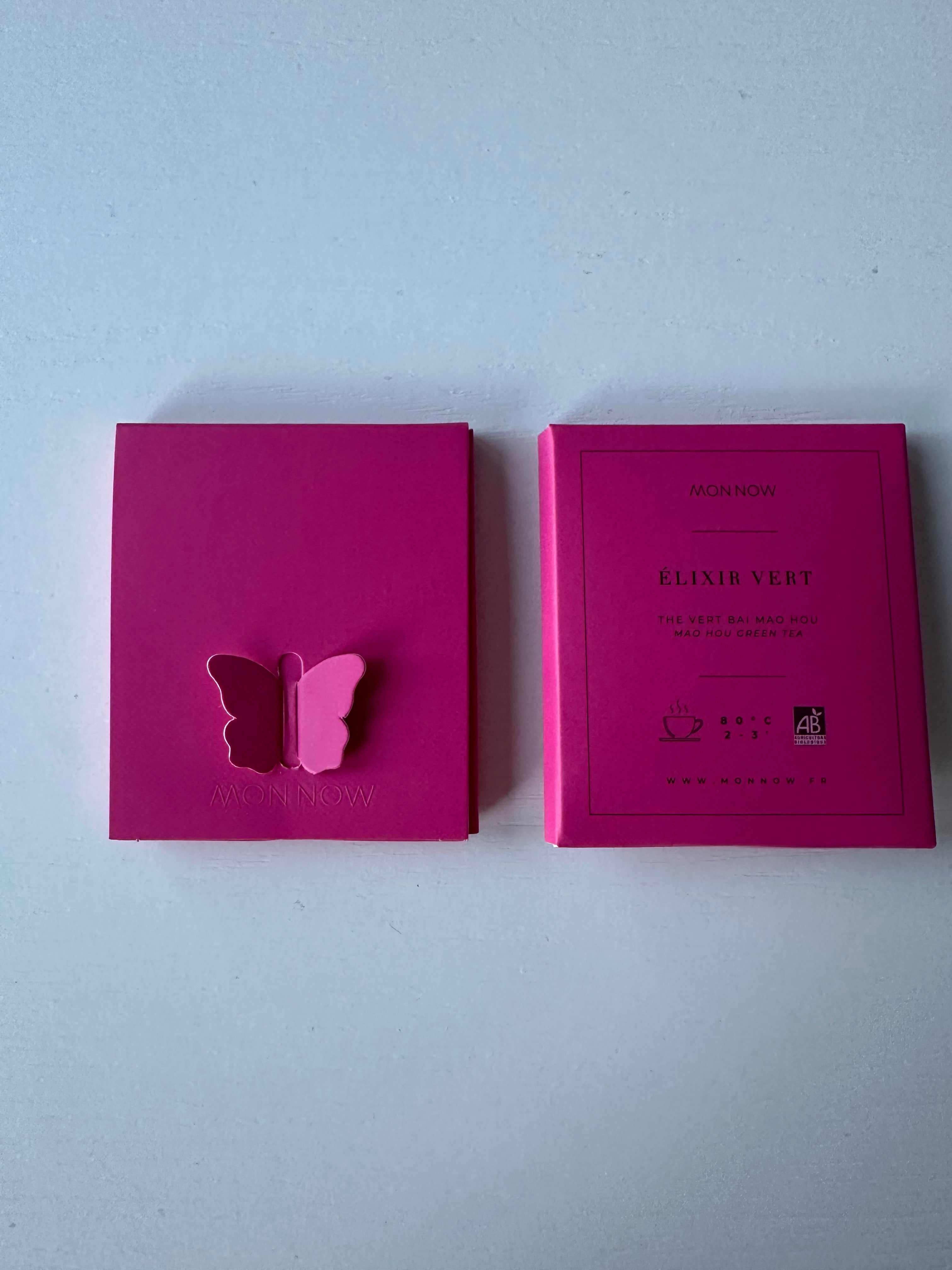 Thé Papillon - Message Positif & Inspiration – Coffret de 8 Thés Elixir vert Bio