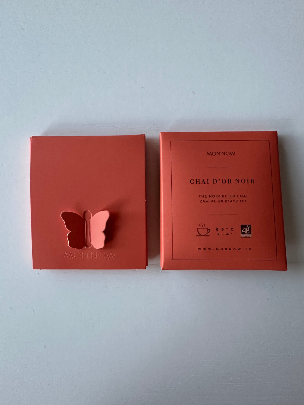 Thé Papillon - Message Positif & Inspiration – Coffret de 8 Thés Chai d'or Bio