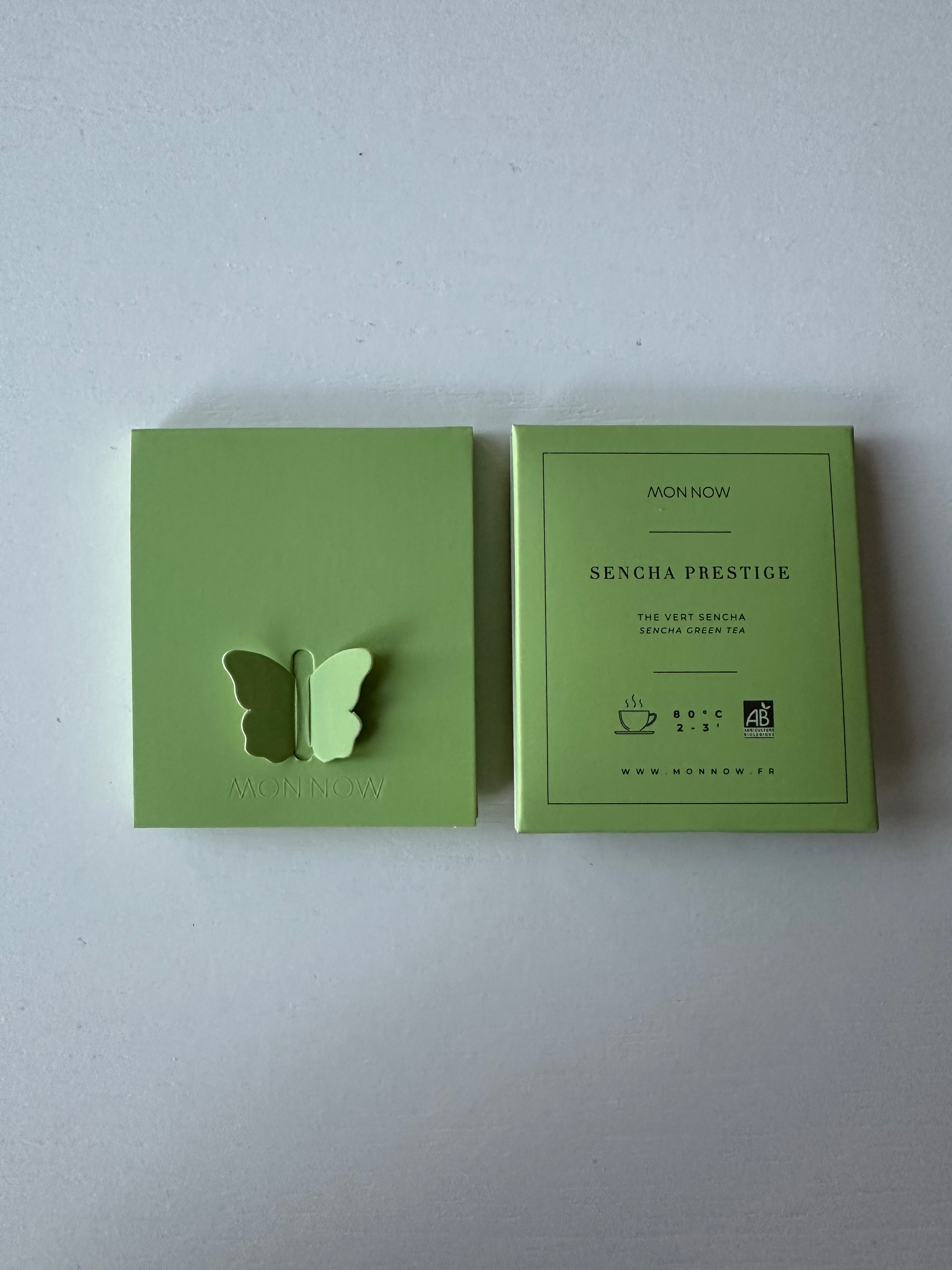 Thé Papillon - Message Positif & Inspiration – Coffret de 8 Thés verts Sencha Prestige Bio
