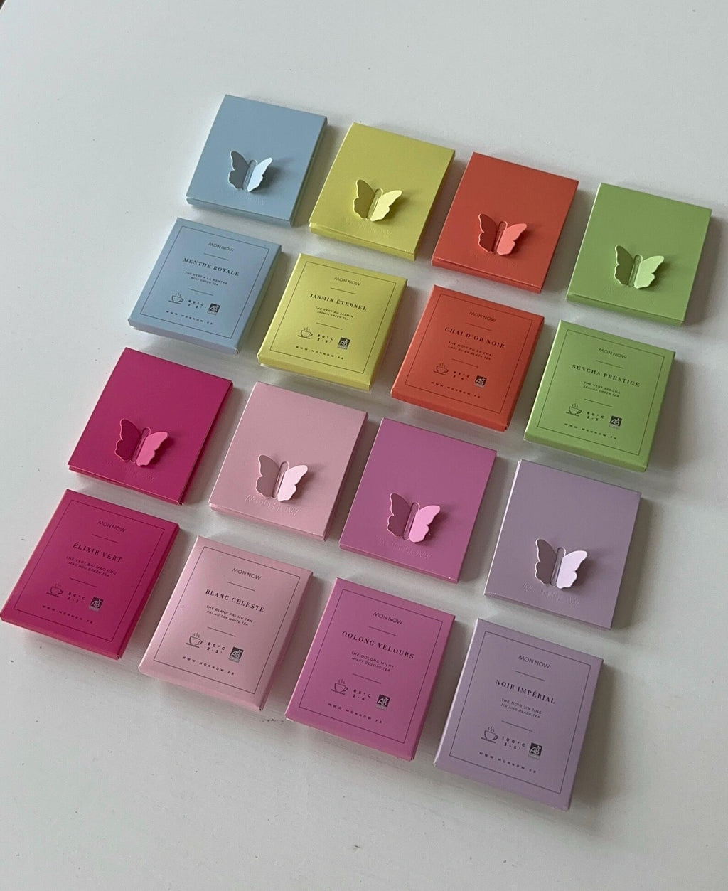 Thé Papillon - Message Positif & Inspiration – Coffret de 8 Thés Oolong Velours Bio